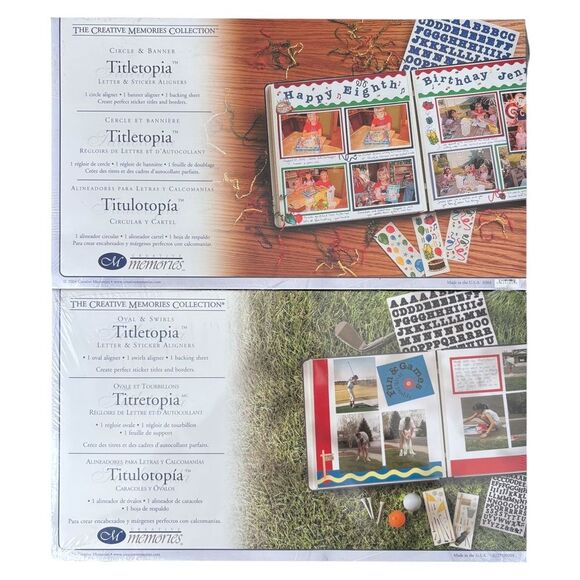 TITLETOPIA x2 Creative Memories Letter & Sticker Aligners Tool NEW NWT - Picture 1 of 2